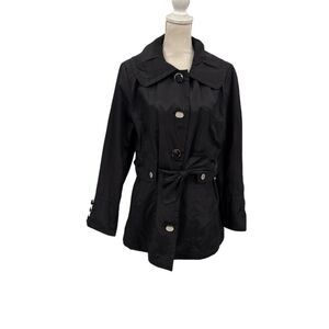 Platinum Utex Belted Midi Coat L Winter Outerwear Animal Print City Explorer